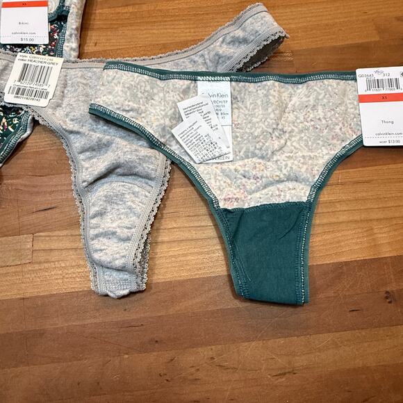 Assorted Cotton panty bundle, set of 3 green/grey XS - Picture 11 of 11